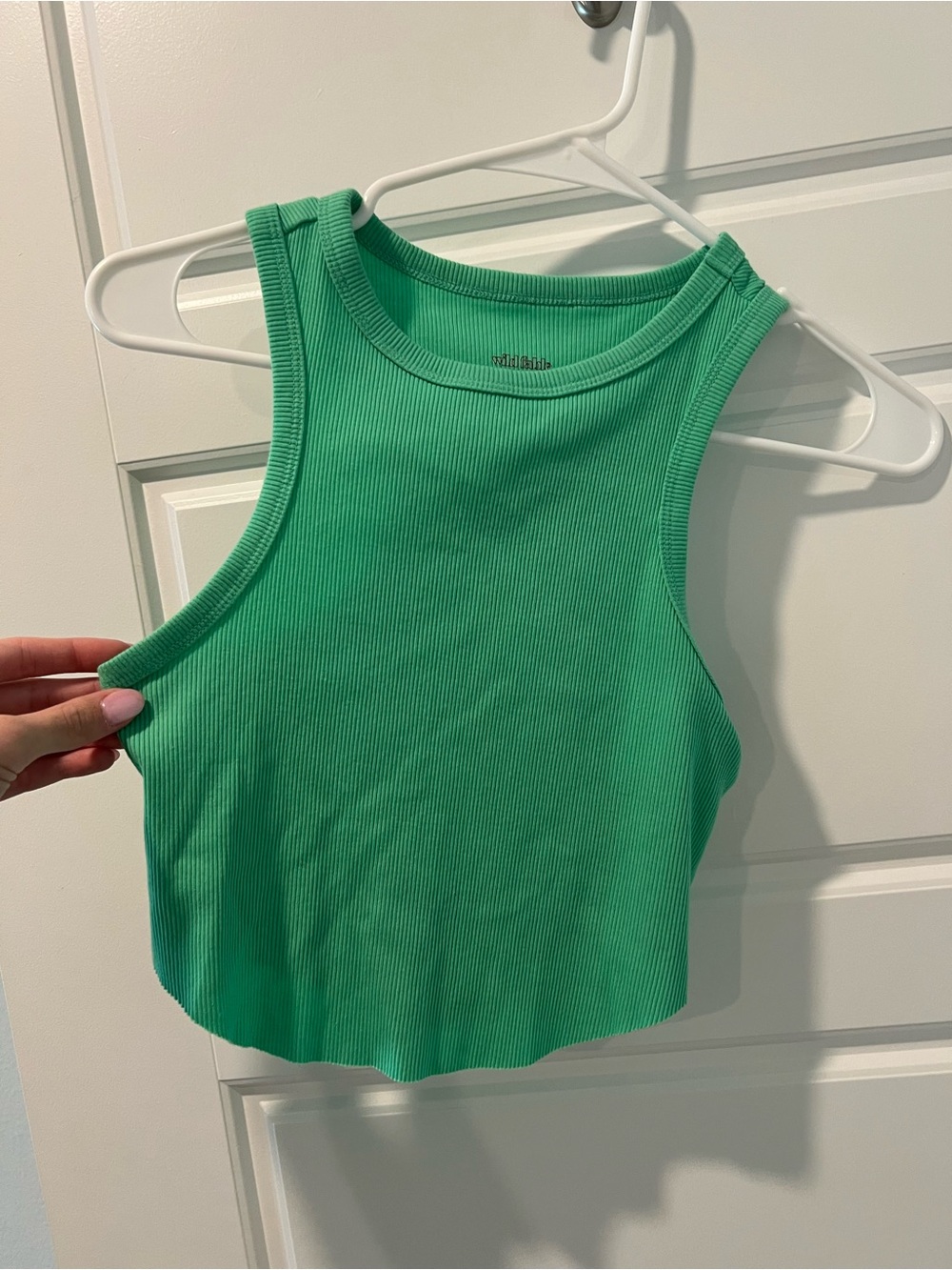 wild fable Ribbed Mint Green Cropped Tank Top